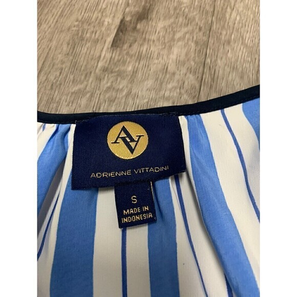 ADRIENNE Vittadini Top Tunic Size Small Women Blue 3/4 Sleeve - Picture 4 of 5